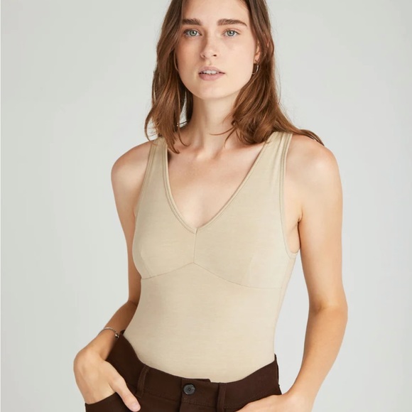 NWT Richer Poorer Stretch Modal V-Neck Bodysuit - Picture 1 of 12
